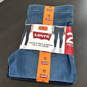 NEW - GIRL'S YOUTH LEVI'S 2 PACK PULL ON STRETCH SKINNY JEAN JEGGING!
